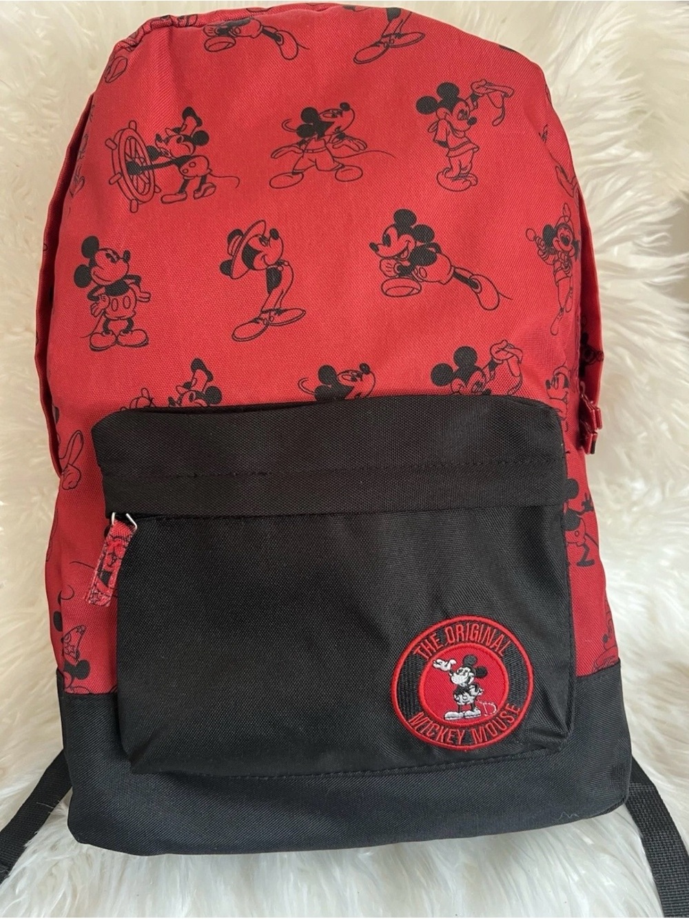 Mickey Mouse Red & Black Backpack - The Original Mickey Mouse